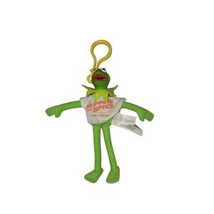 Vintage Plush Kermit Muppets In Space Keychain